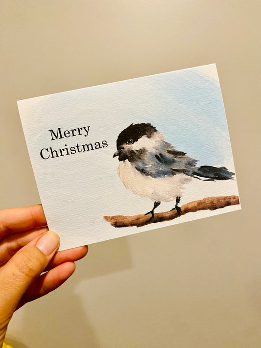 Merry Christmas Chickadee “dee-dee-dee” Card