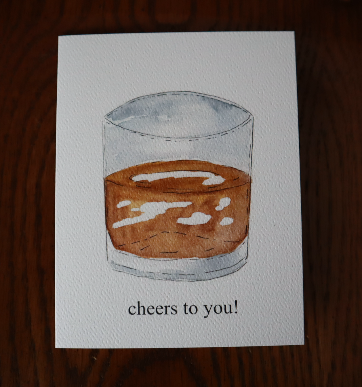 Cheers to you! Rock Glass Notecard