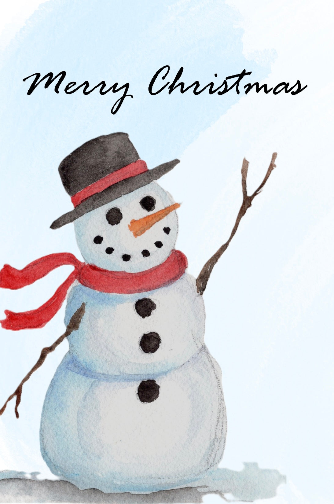 PREORDER - Merry Christmas Snowman Card