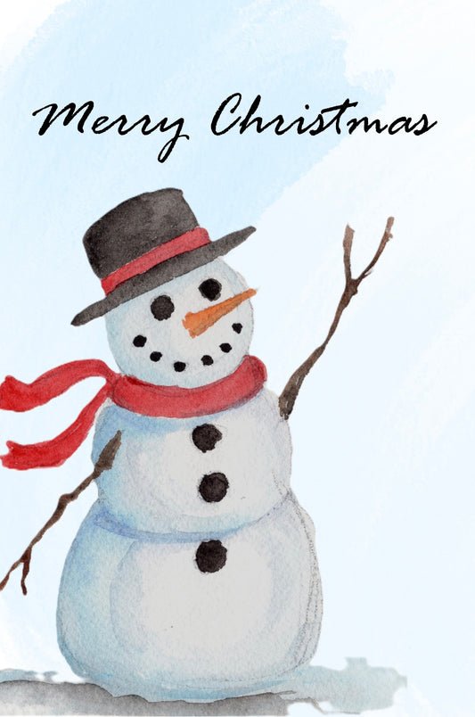 PREORDER - Merry Christmas Snowman Card