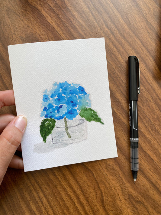 Blue Hydrangea Card