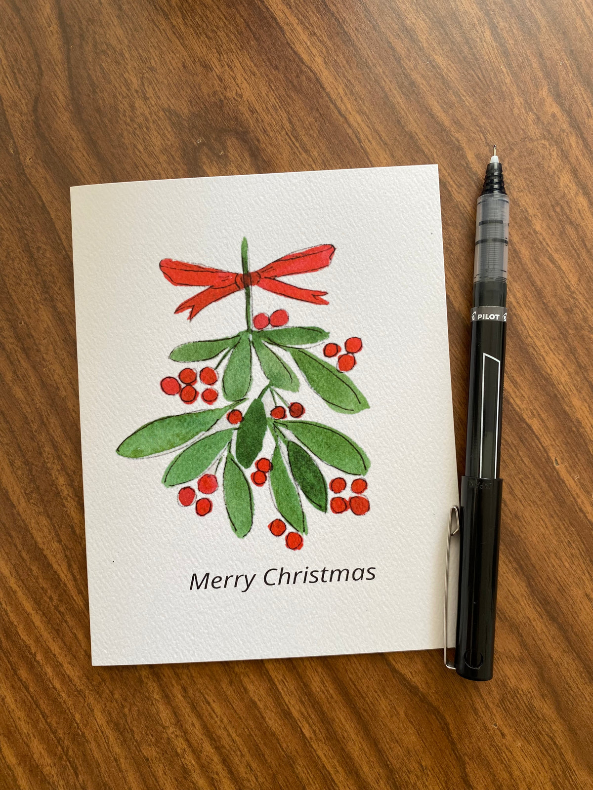 Mistletoe Christmas Card