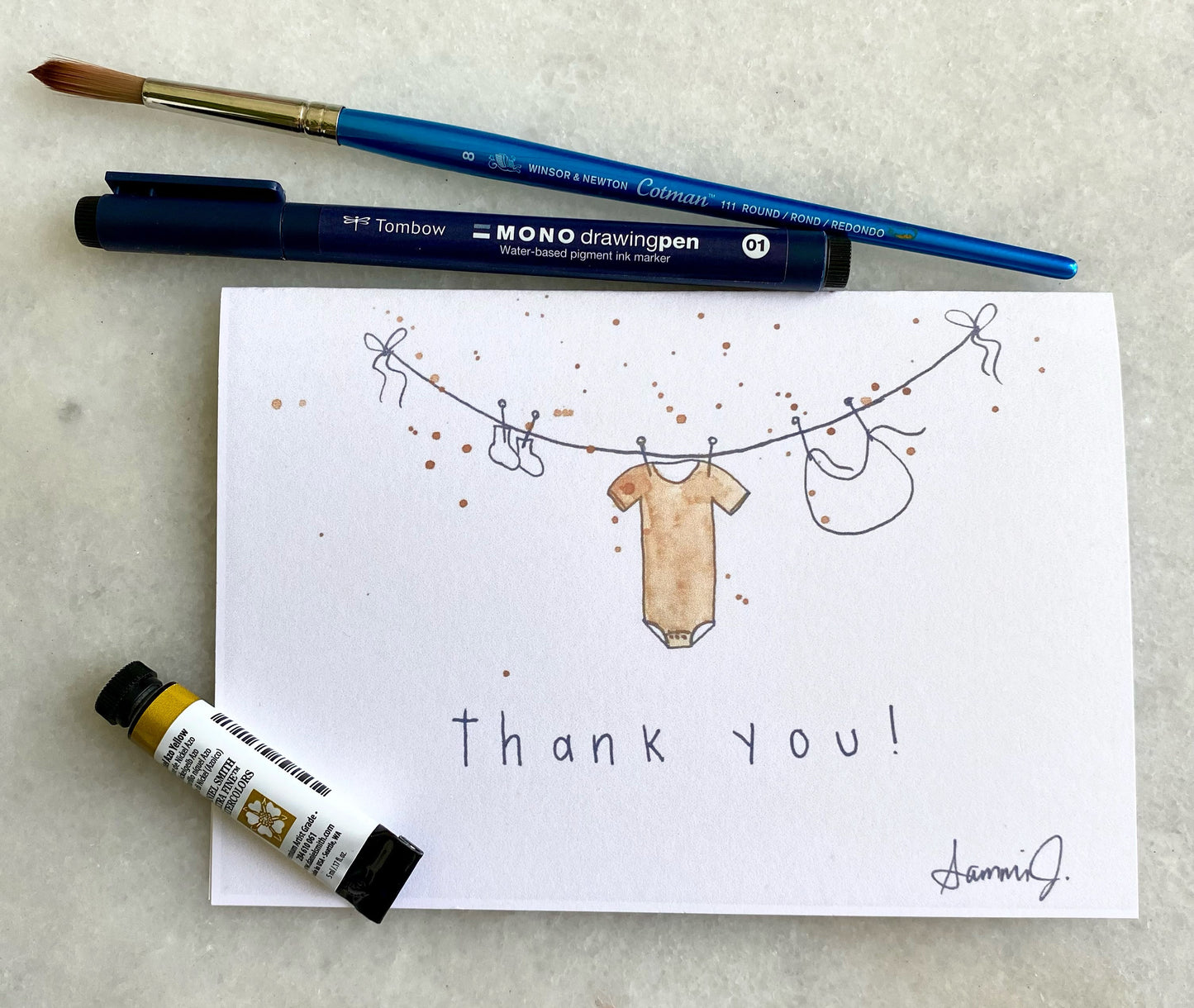 Baby Shower Thank You Card