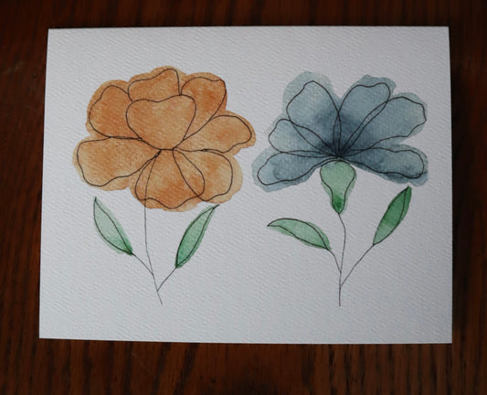 Ink & Wash Carnations