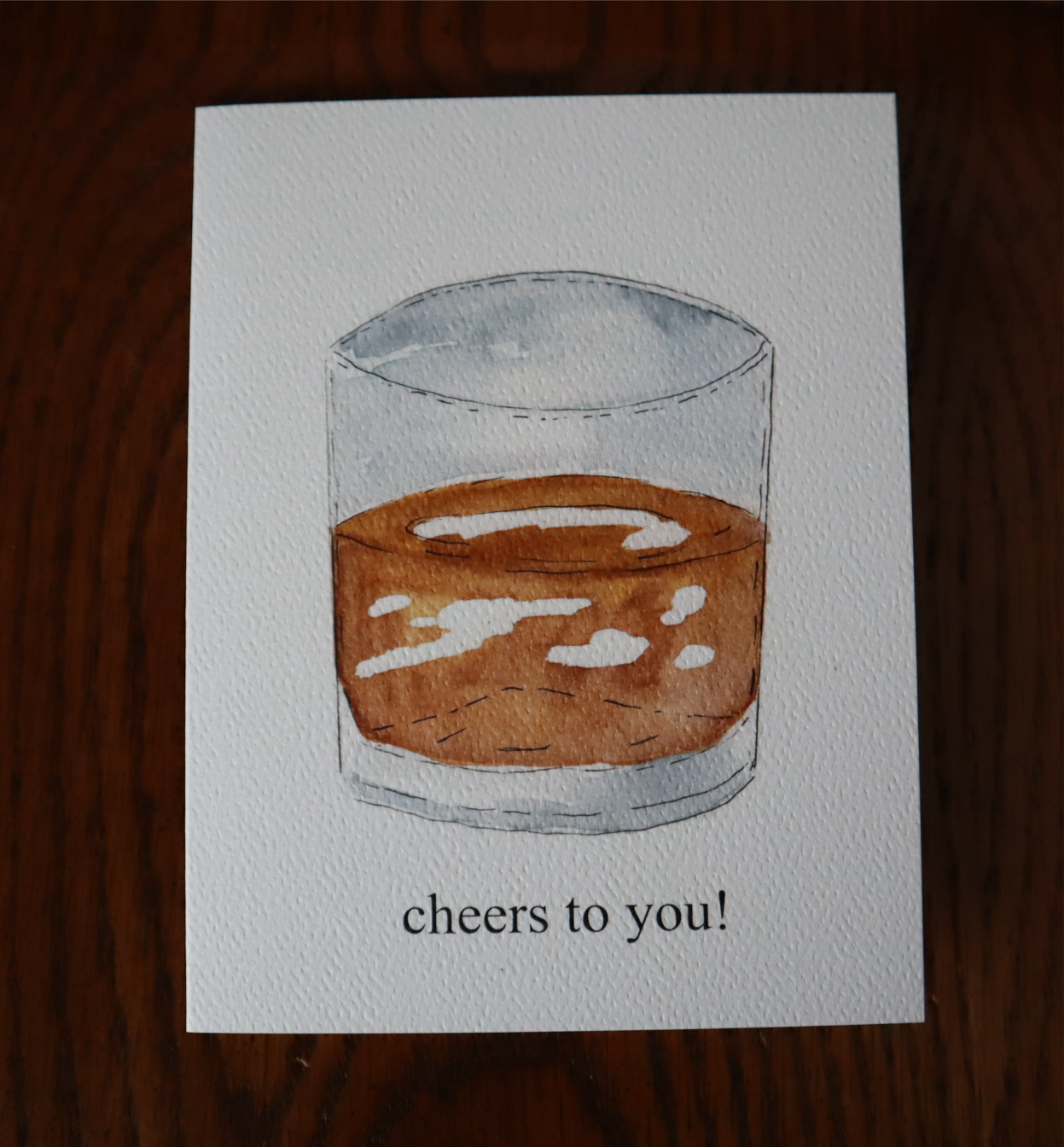 Cheers to you! Rock Glass Notecards (pack of 5)