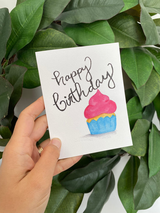 Happy Birthday Cupcake Card