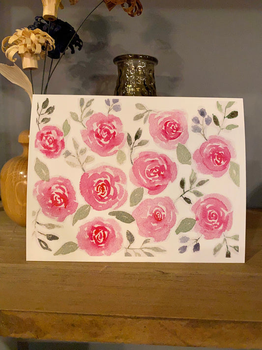 Pink Roses (pack of 5)